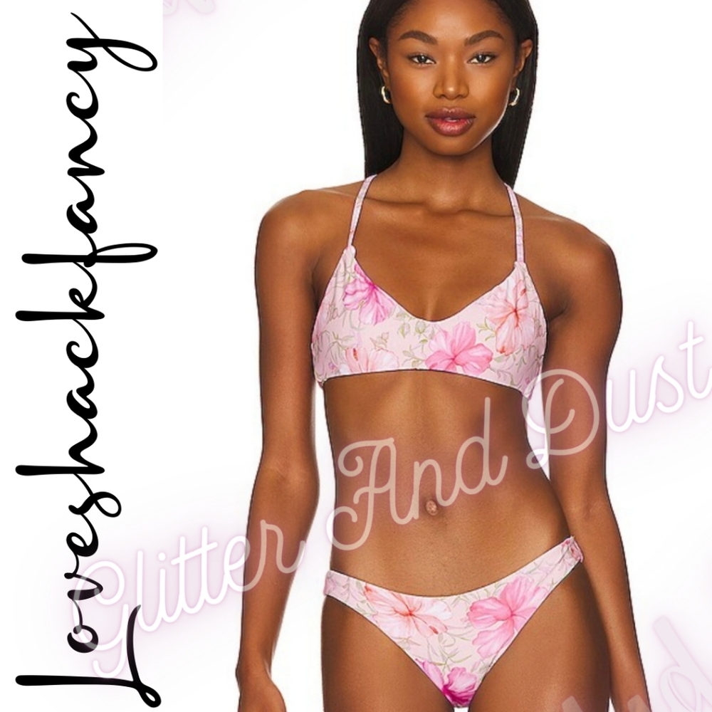 Loveshackfancy x Hurley Reversible Hibiscus Floral Bikini
